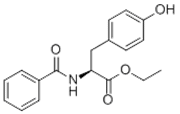 Picture of Benzoyltyrosine ethyl ester; Ethyl N-benzoyl-L-tyrosinate; Ethyl benzoyltyrosinate