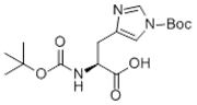 Picture of 4-[2-[(tert-Butoxycarbonyl)amino]-2-carboxyethyl]imidazole-1-carboxylic acid tert-butyl ester; N,N'-Di(Boc)-L-histidine; N,N'-Di(tert-Butoxycarbonyl)-L-histidine