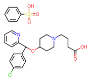 Picture of (+)-(S)-4-[4-[1-(4-Chlorophenyl)-1-(2-pyridyl)methoxy]piperidin-1-yl]butyric acid benzenesulfonate