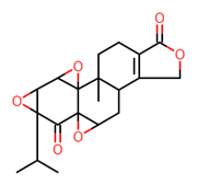 Picture of (3bS,4aS,5aS,6aS,7aS,7bS,8aS,8bS)-3b,4,4a,7a,7b,8b,9,10-Octahydro-8b-methyl-6a-(1-methylethyl)-trisoxireno[4b,5:6,7:8a,9]phenanthro[1,2-c]furan-1,6(3H,6aH)-dione