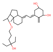 Picture of (1S*,3R*,5Z),7aα))-(5Z,7E,20R)-20-((4-Ethyl-4-hydroxyhexyl)oxy)-9,10-secopregna-5,7,10(19)-triene-1α,3β-diol