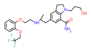 Picture of 1-(3-Hydroxypropyl)-5-[(2R)-2-[[2-[2-(2,2,2-trifluoroethoxy)phenoxy]ethyl]amino]propyl]-2,3-dihydro-1H-indole-7-carboxamide