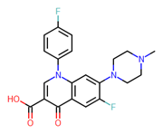 Picture of 6-fluoro-1-(4-fluorophenyl)-7-(4-methylpiperazin-1-yl)-4-oxoquinoline-3-carboxylic acid