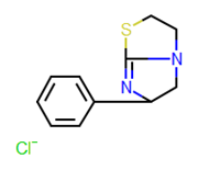 Picture of (-)-2,3,5,6-tetrahydro-6-phenylimidazo(2,1-b)thiazole hydrochloride