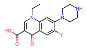 Picture of 1-ethyl-6-fluoro-1,4-dihydro-4-oxo-7-(1-piperazinyl)-3-quinolinecarboxylic acid