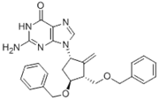 Picture of (1S,3R,4S)-2-Amino-9-[4-(benzyloxy)-3-(benzyloxymethyl)-2-methylidenecyclopentyl]-3H-purin-6-one