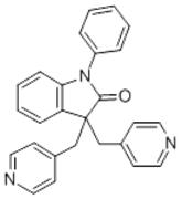 Picture of 1,3-DIHYDRO-1-PHENYL-3,3-BIS(4-PYRIDINYLMETHYL)-2H-INDOL-2-ONE DIHYDROCHLORIDE